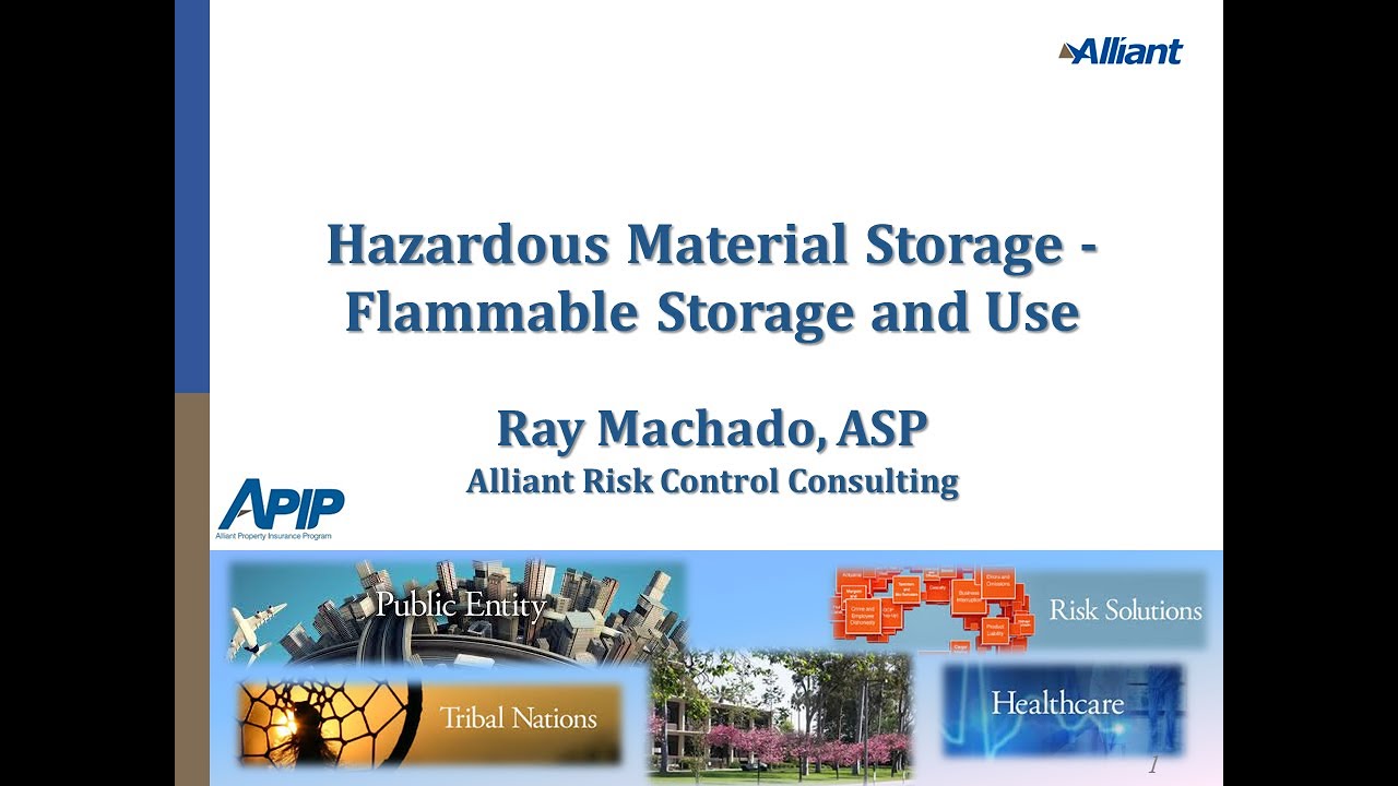 Hazardous Material Storage – Flammable Liquid Storage and Use