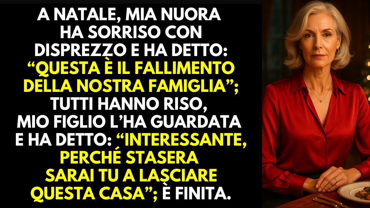 A cena di Natale, mia nuora mi umiliò davanti a mio figlio… ma poi lui la cacciò.