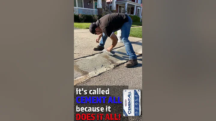 Fixing busted driveway with Rapid Set Cement All before my sister gets home!