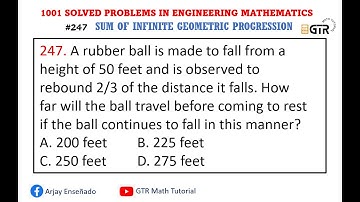 Sum of Infinite Geometric Progression | 1001 SOLVED PROBLEMS IN ENGINEERING MATHEMATICS  |Day 5 #247