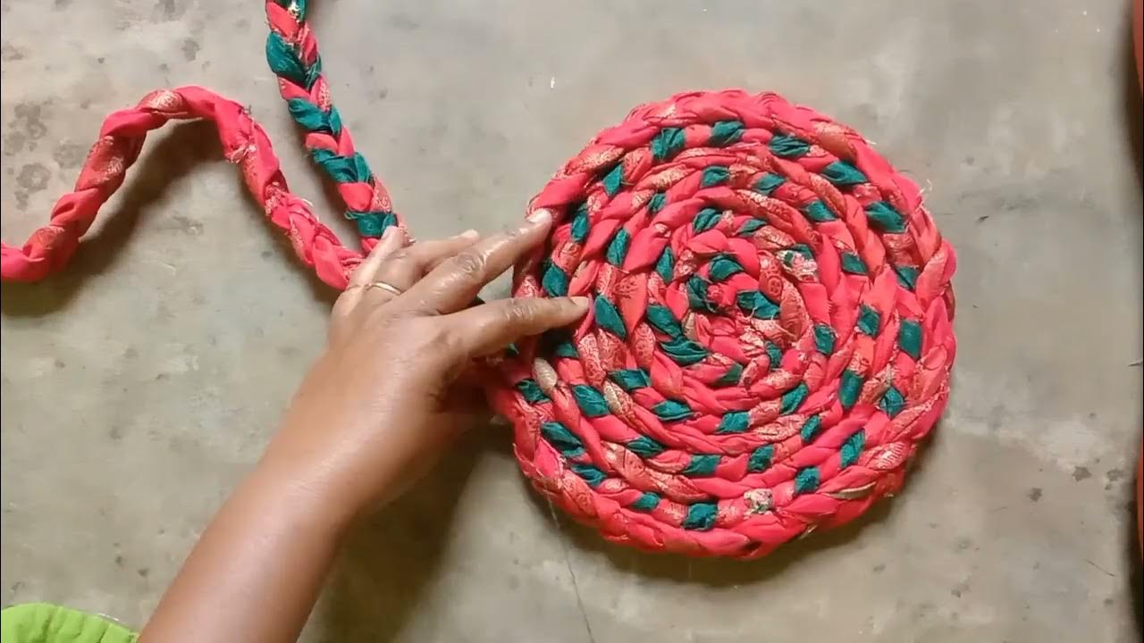 How to make a Doormat at home / Floormat Making From Old Saree/Reuse