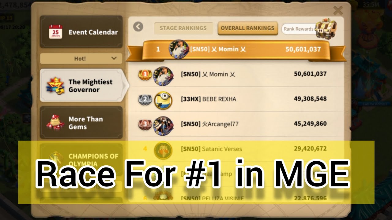 Race of Rank 1 in Mightiest Governor Event | Epic Field Fights, City Rallies & More Than Gems | RoK