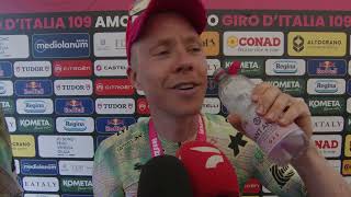 Famous Michael Valgren - Interview at the finish - Stage 17 - Giro d'Italia 2026 Profile
