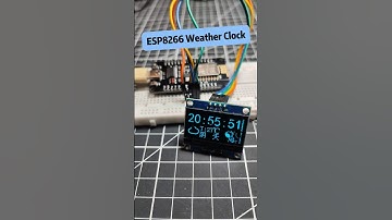 ESP8266 Weather Clock #oled  #diy  #electronic  #creative #arduino #esp8266