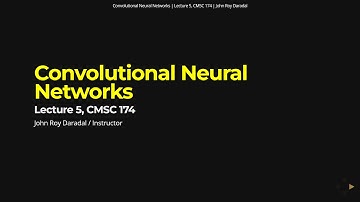 Computer Vision Lecture 5 - Convolutional Neural Networks