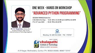 Chalapathi Institute of Technology - One Week - Advanced Python Programming - Session 3