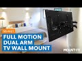 Full motion dual arm tv wall mount  mi4461 features
