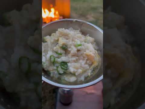 【キャンプ飯】しめは雑炊。湯豆腐。山口県の千畳敷高原キャンプ場