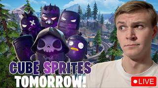 🔴LIVE - CUBE SPRITES COME TO FORTNITE TOMORROW! Will they be the rarest