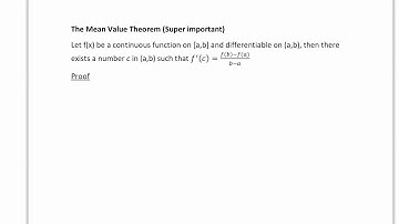 Mean Value Theorem part 2
