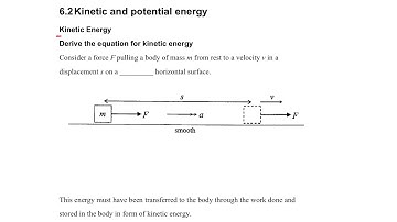 Work and energy (Part 6.5 KE and Example 1)