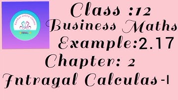 12th Std TN Business Maths Chapter : 2 Example - 2.17