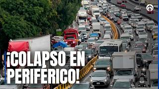 ¡Caos en Periférico Norte! Transportistas arman bloqueo en Naucalpan por extorsiones
