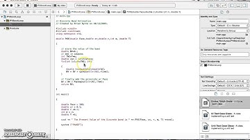 Present Value of Discrete Bond using Xcode C++
