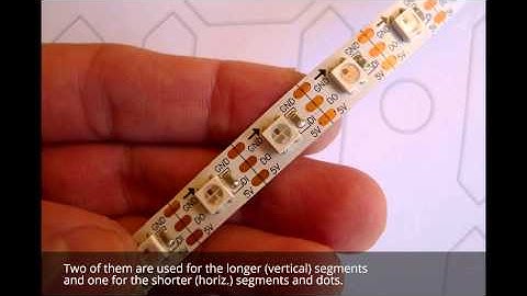 7-segment clock from LED stripe (WS2812B)