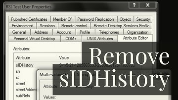 How To Remove sIDHistory