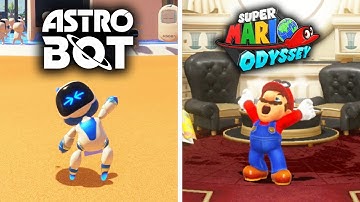 Astro Bot vs Super Mario Odyssey - Physics and Details Comparison