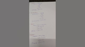 Dimensional formulae Part 2