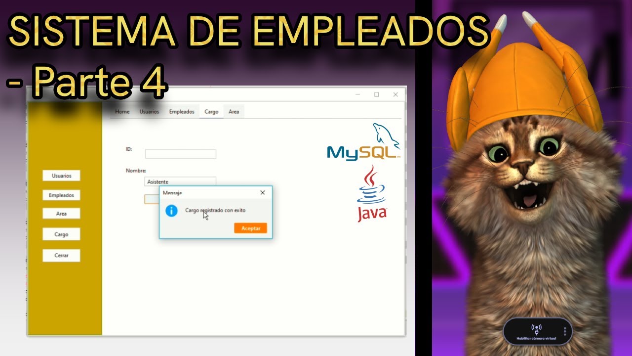 Sistema de Empleados en Java y MySQL Parte 4 Registro de Cargos - YouTube