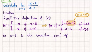 Unit #2 Review... (Sec. 2.3) Limit with absolute value