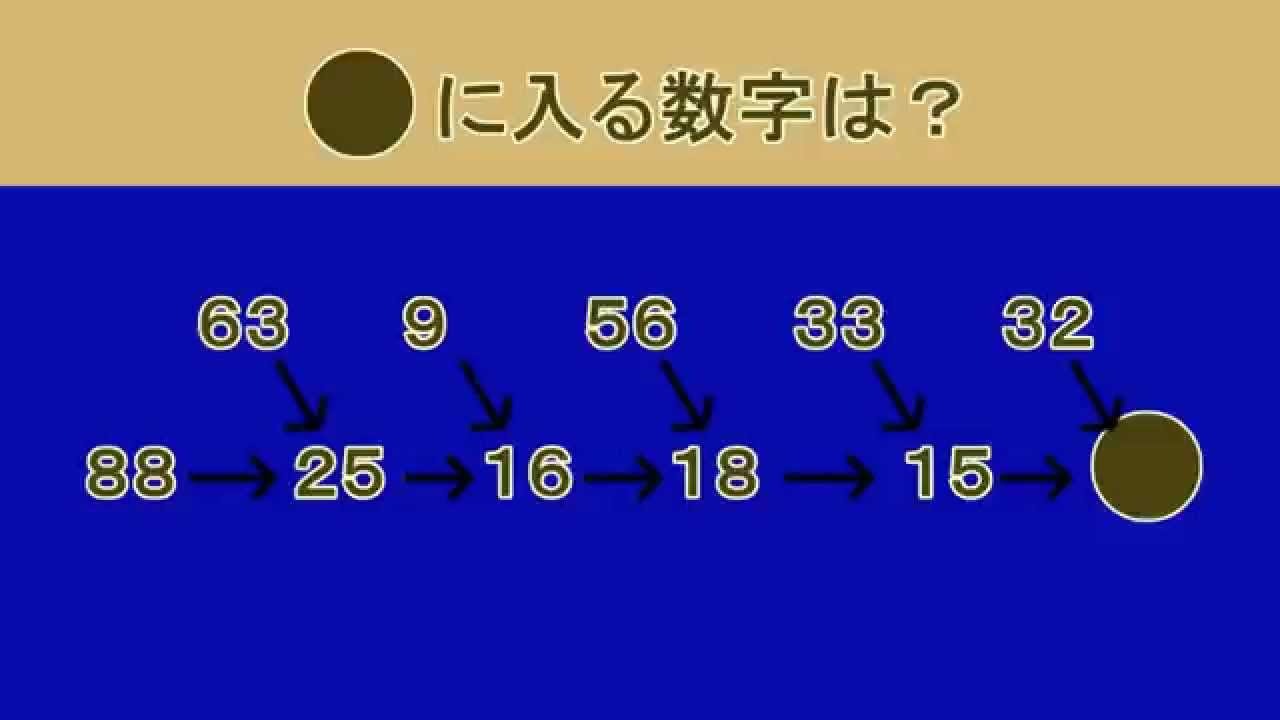 こんなクイズが出来るかな 算数問題 結構難しい Youtube