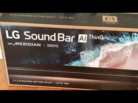 LG SN9YG sound bar Dolby atmos 7.1.2 setup