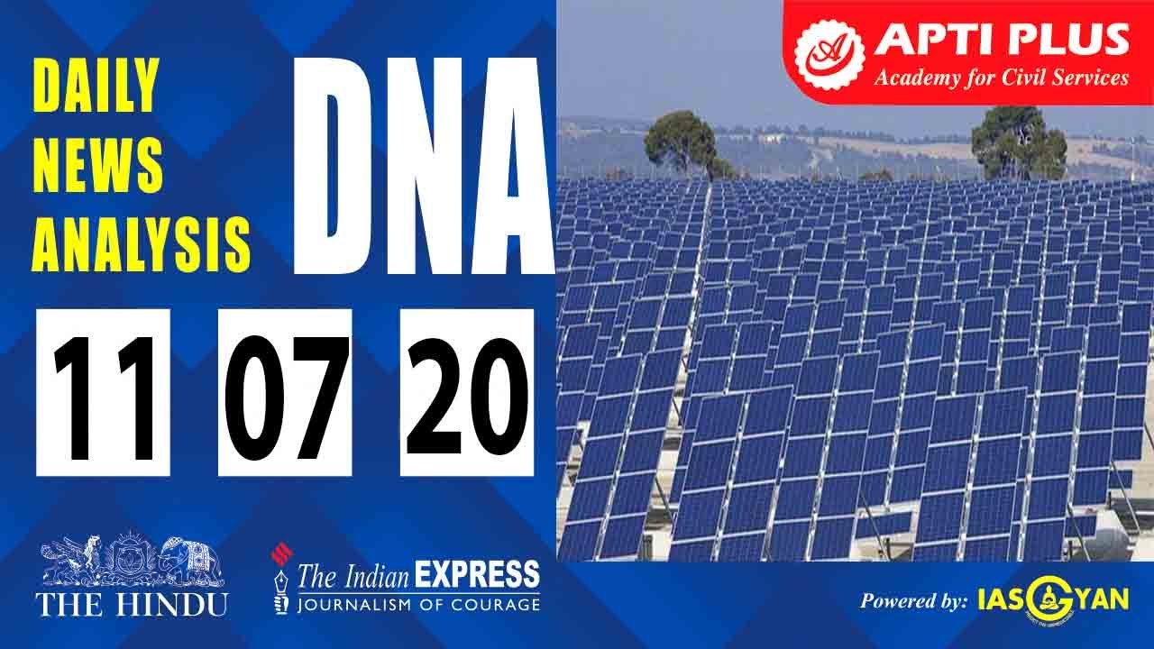 DAILY NEWS ANALYSIS !! 11 JULY 2020 !! { Rewa Solar Project }