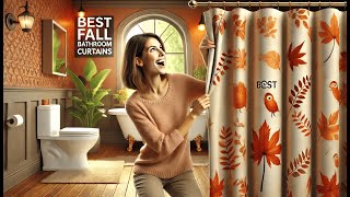 🍂 Juirnost Watercolor Fall Leaves Shower Curtain Botanical Autumn | Best Fall Bathroom Curtains 🛁