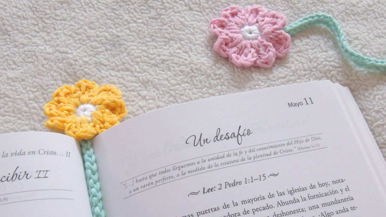 😍 COMO TEJER marca libros en crochet, precioso diseño hecho a mano