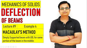 Deflection of Beams || Example 4 on MACAULAY