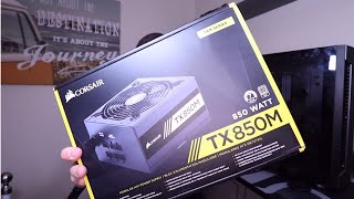 Corsair tx850m modular power supply | 80 gold certified unboxing - YouTube