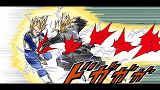 VEGETA VS GOKU BLACK ROUND 1 (AI voices + Manga)