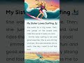 🏄‍♀️ My Sister Loves Surfing! 🌊✨ #english #englishlearningclass #englishforkids