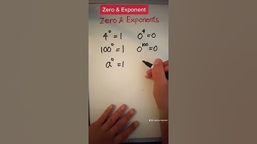 Zero Exponents and Raising a Number to Zero | Math Tutorial and Help #shorts