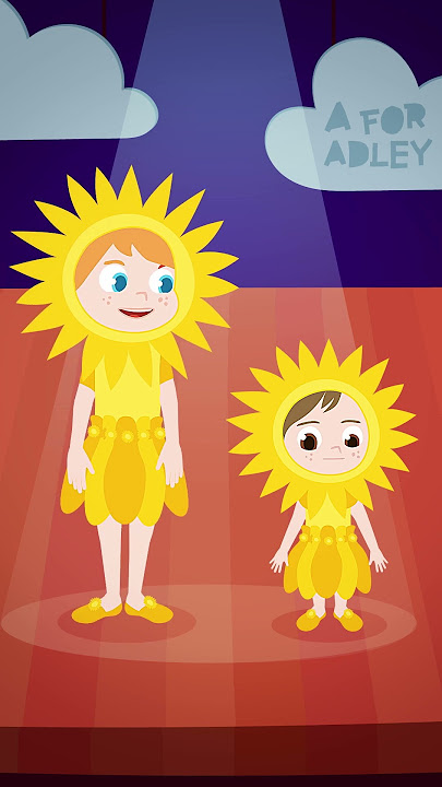 you are my SUNSHiNE!! Cartoon Adley & Navey SiNG & put on a PLAY in their sun costumes!! #shorts