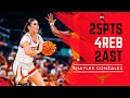 Shaylee gonzales catches fire 25pts  full highlights