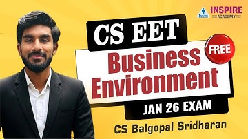 Free CSEET Lec 08 | Economics | Jan 26 Exam | CS Balgopal Shridharan #cseet