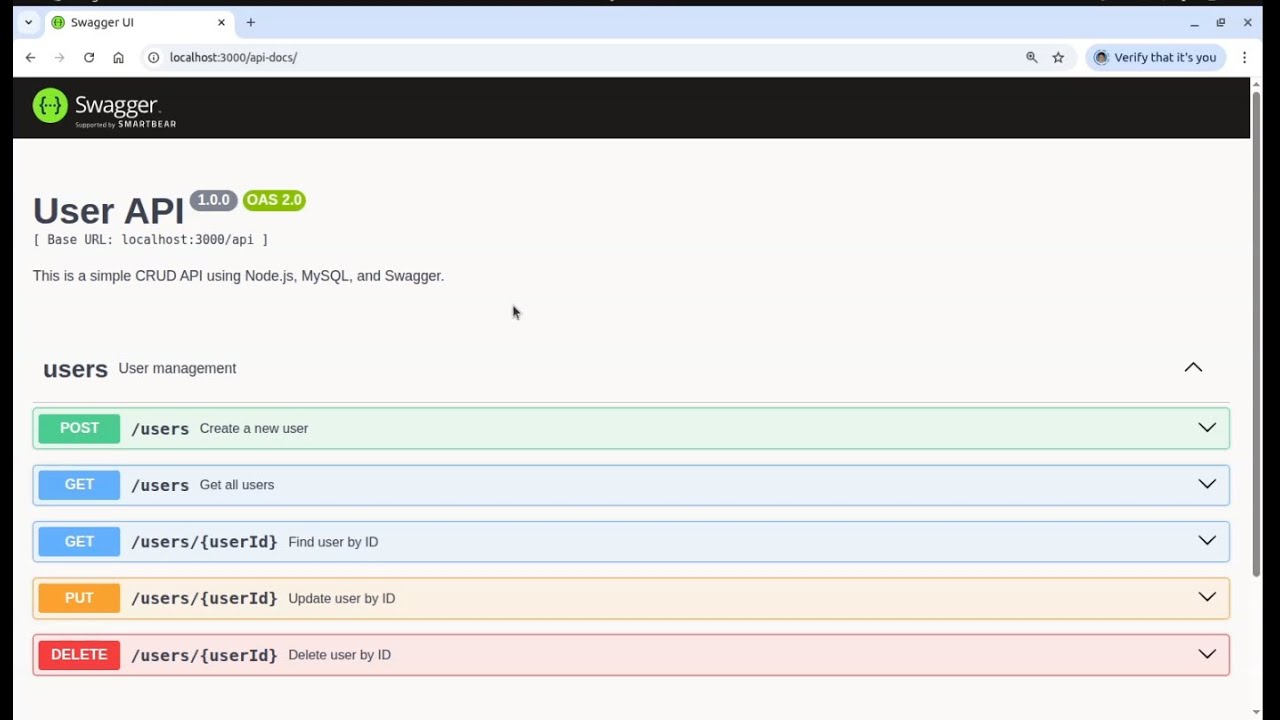 Node js with CRUD API with MySQL - YouTube