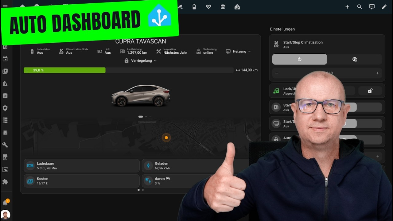 🚗  Dein Auto im Home Assistant Dashboard – Vehicle Status Card erklärt