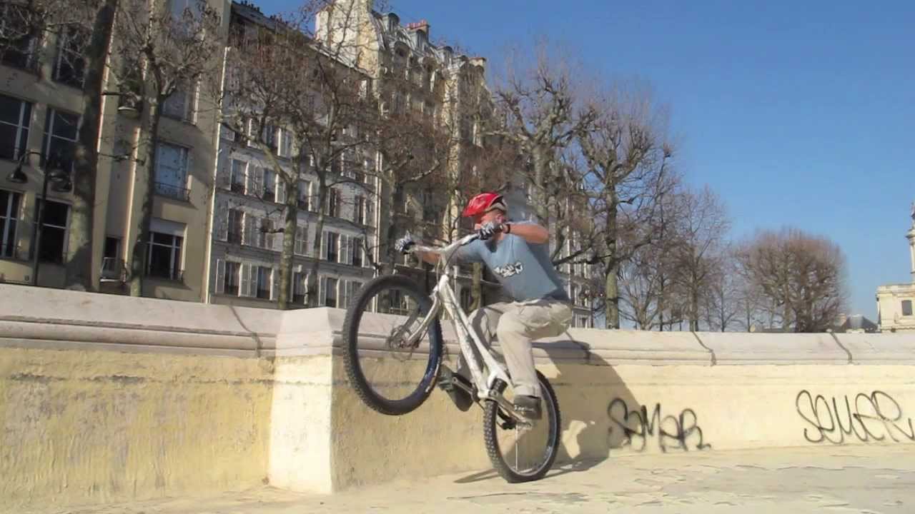Biketrials riding: how to side hop directly to front wheel