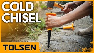 TOLSEN Cold Chisel with Protective Hand Grip Guard