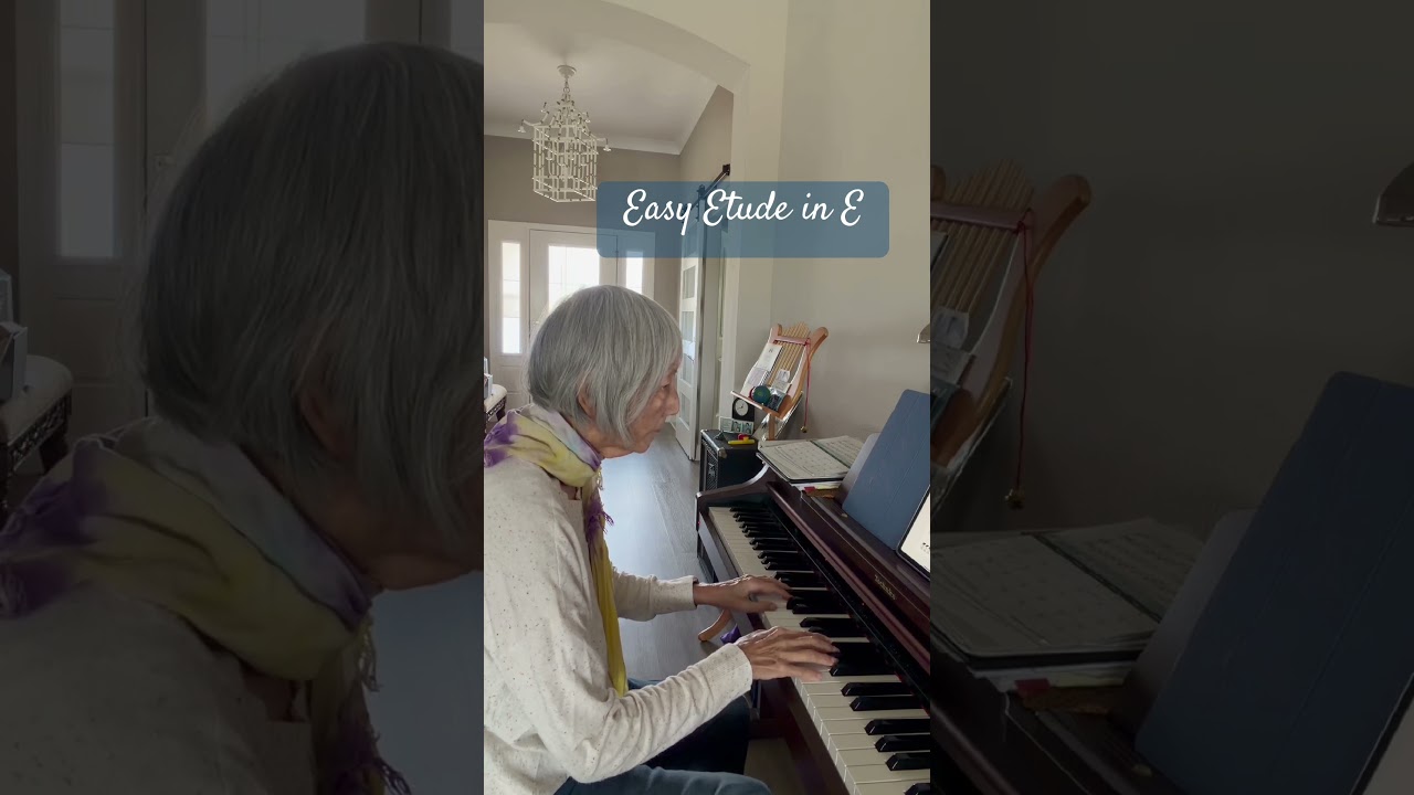 Easy Etude in E 🧡 piano music | adult piano beginner | online piano courses