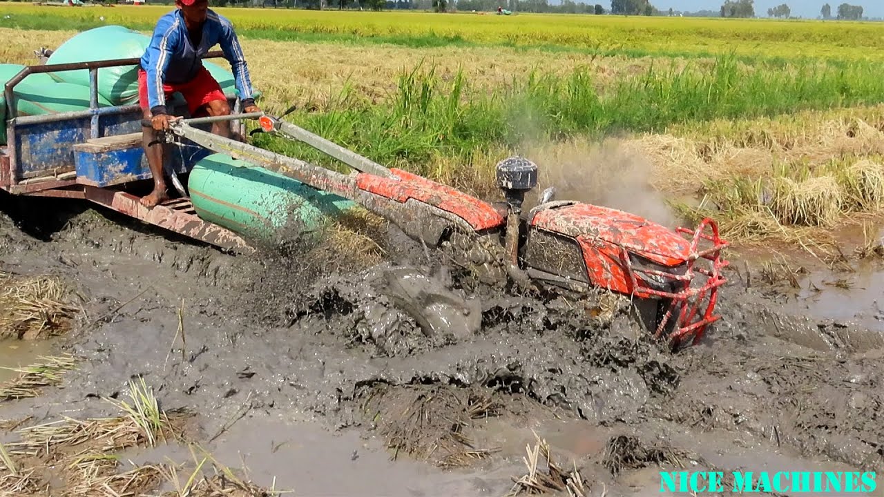 Crazy Tractor Driver In Mud Bogging , Tractor Farming Drifting Mud