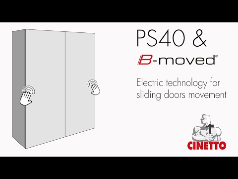 Electric system for opening and closing of the wardrobe doors, PS40 & B-moved by Cinetto