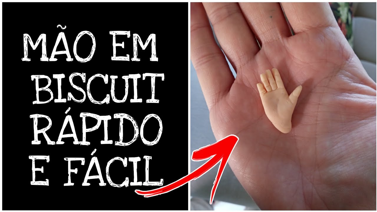 Como fazer mão em biscuit rápido e fácil.