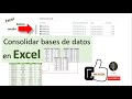 Consolidar bases de datos en Excel - Aprende fácil.