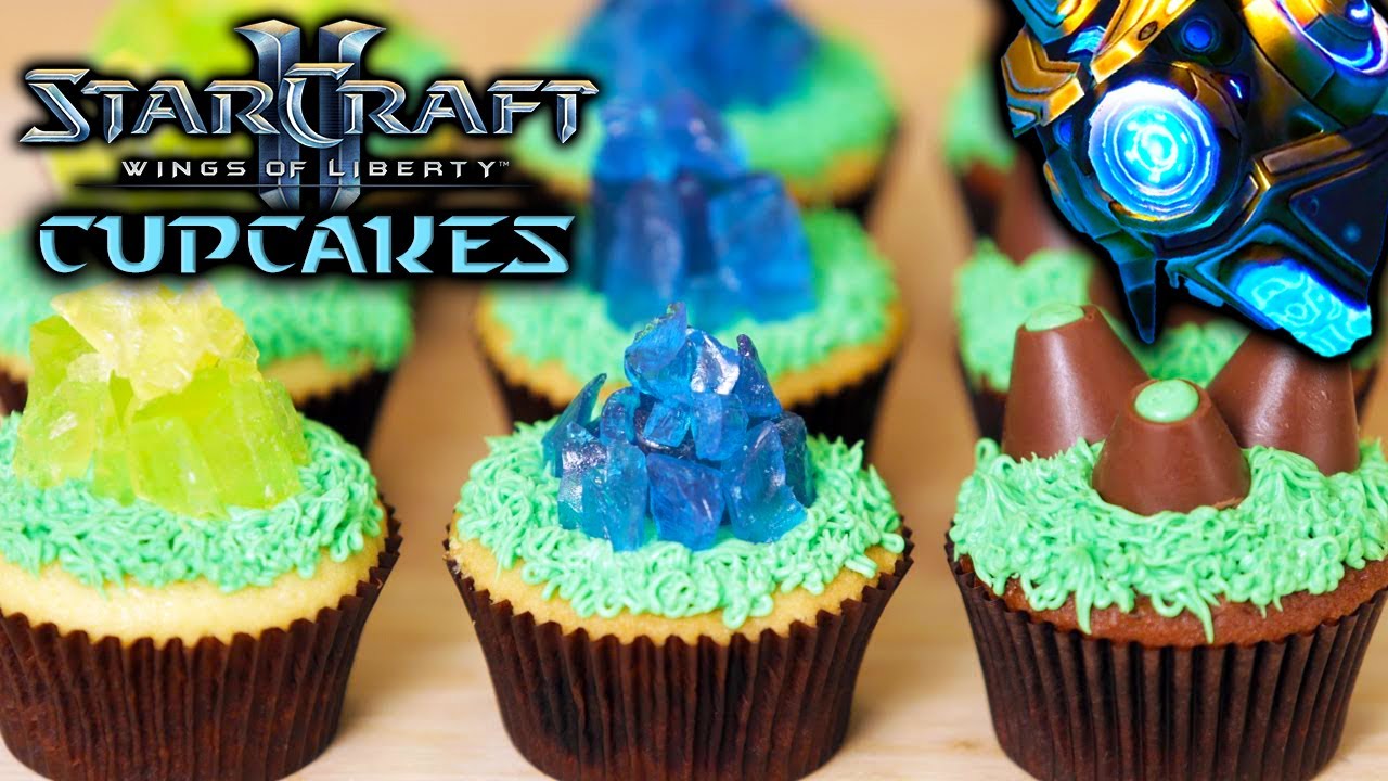 STARCRAFT MINERAL CUPCAKES - NERDY NUMMIES