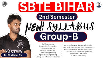bihar polytechnic 2nd semester new syllabus group-b|sbte bihar 2nd semester group-b new syllabus|