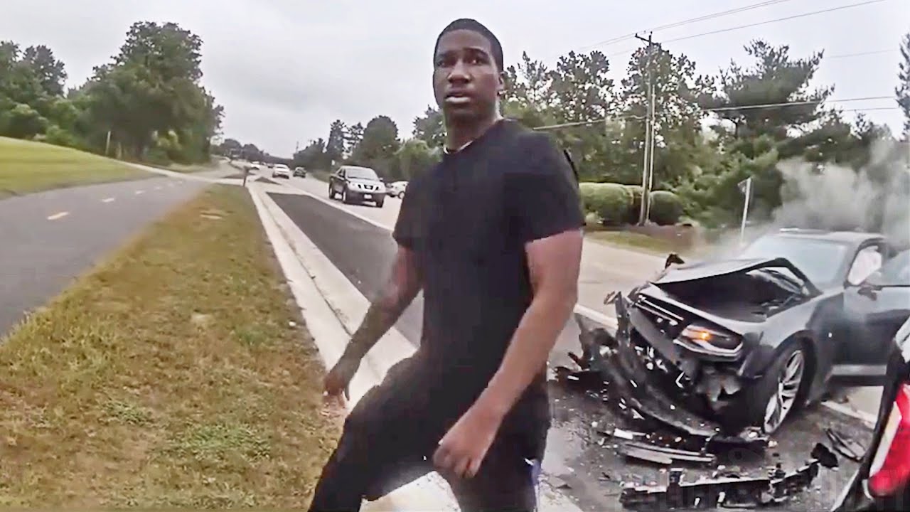 Driver Crashes Into Police Car Because He 'Hates Cops' - YouTube