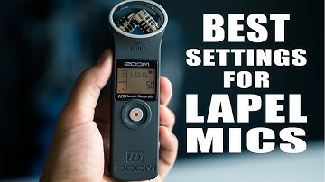 Best settings for Zoom H1(n) when using Lapel/Tie Mics?